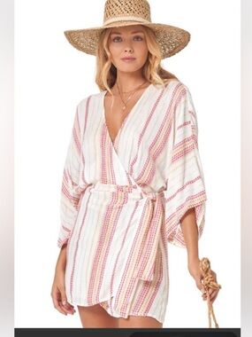 L*space pfeiffer wrap coverup dress size small
